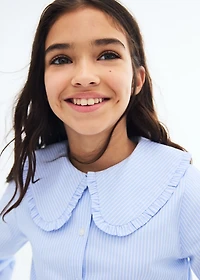 Double baby-collar shirt