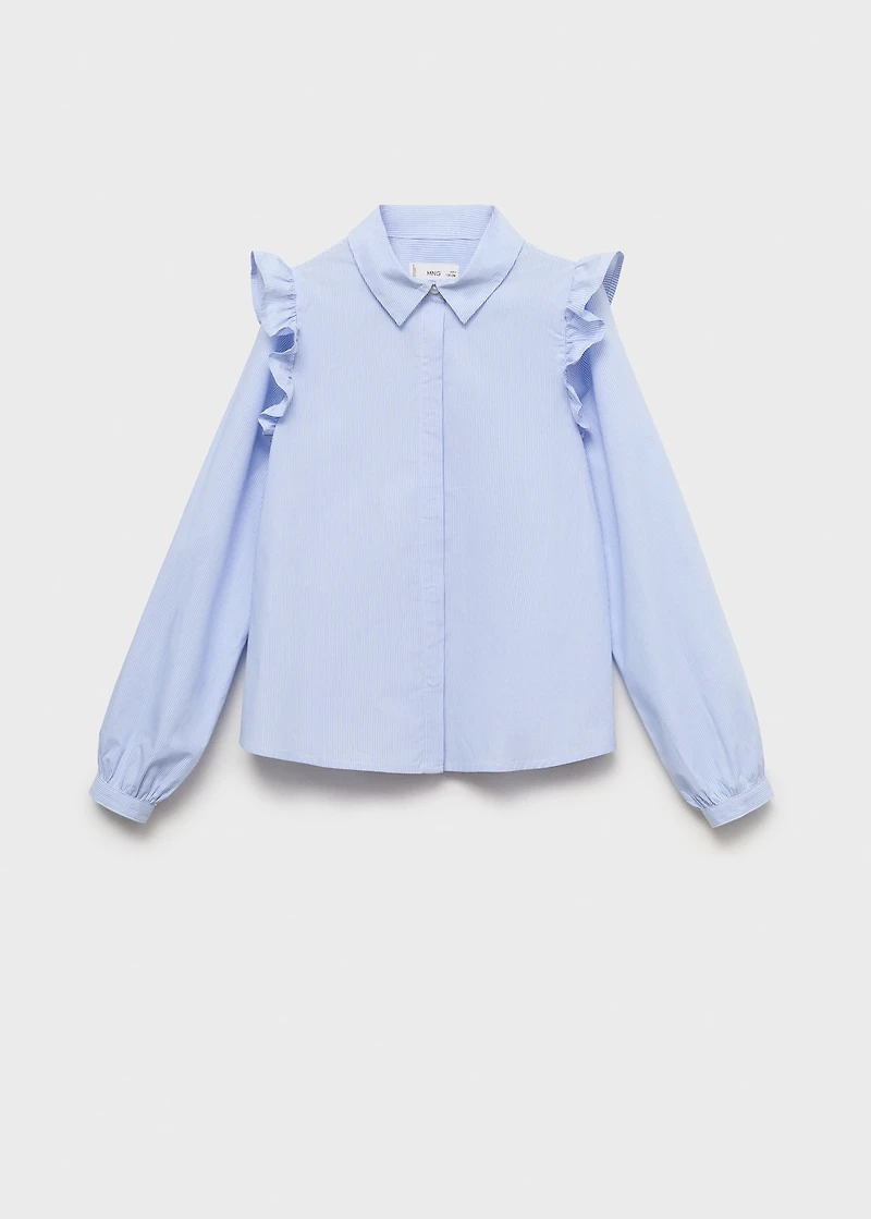 Shirt with ruffle detail