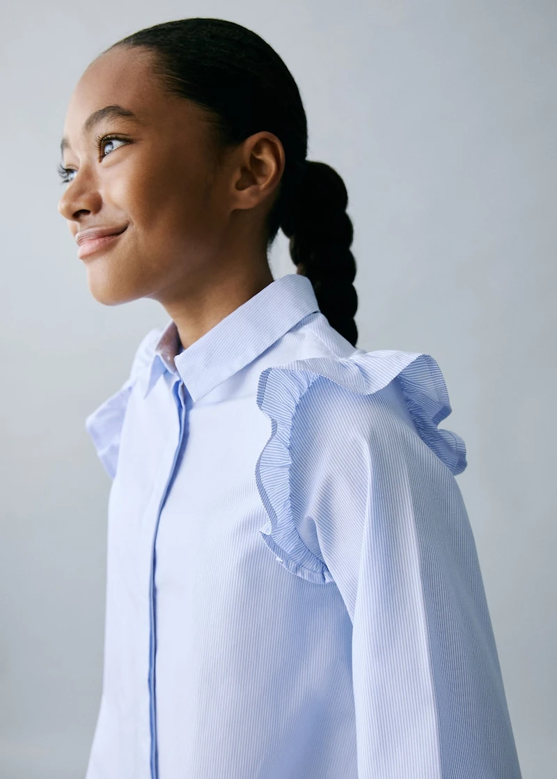 Shirt with ruffle detail