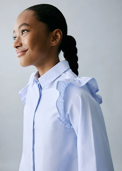 Shirt with ruffle detail