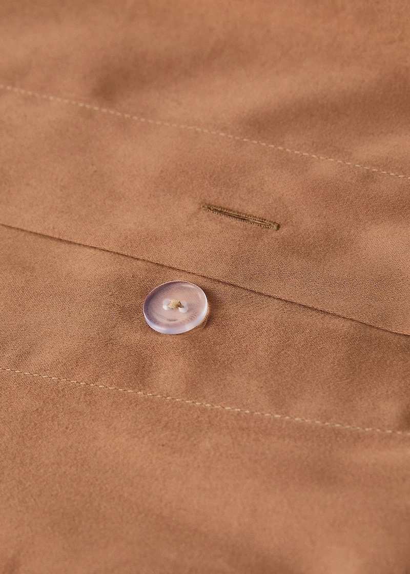 Washed cotton satin double-stitched duvet cover for 135/140 cm bed