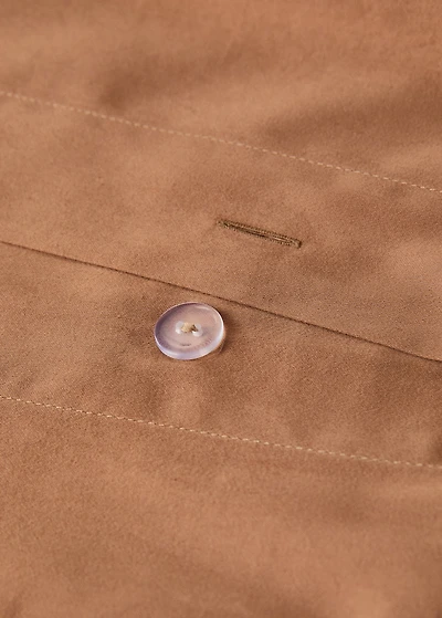 Washed cotton satin double-stitched duvet cover for 180/200 cm bed