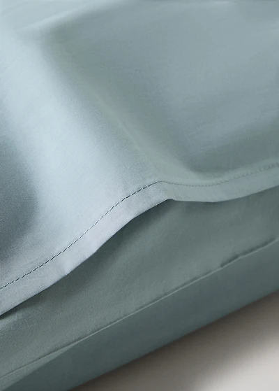 Two cotton percale pillowcases 60x60cm