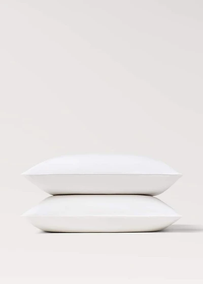 Two 300-thread percale cotton pillowcases 60x60 cm