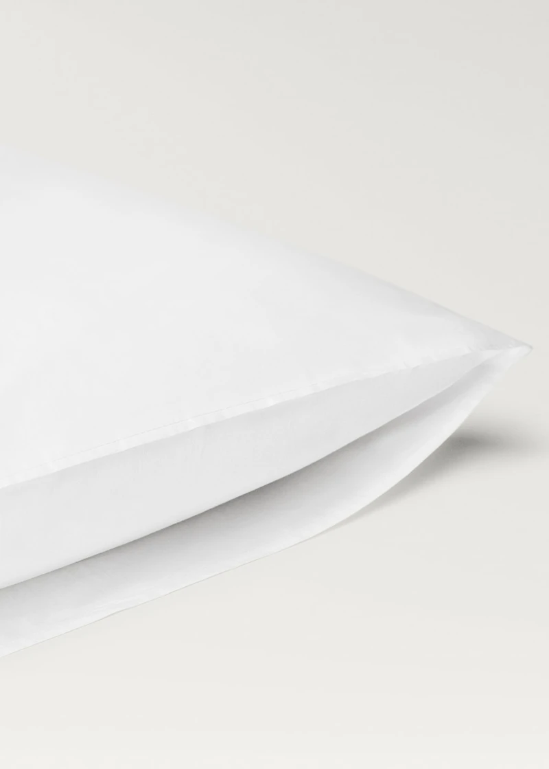 Two 300-thread percale cotton pillowcases 60x60 cm