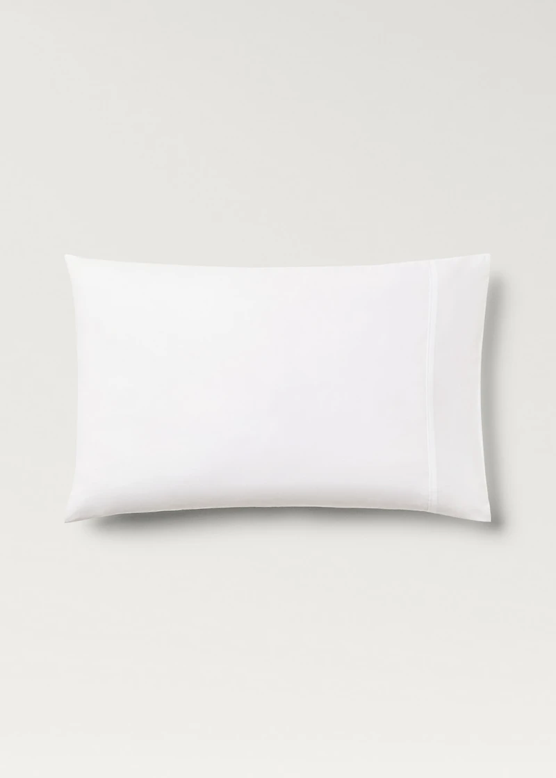 Two 300-thread count cotton percale pillowcases 50x75 cm