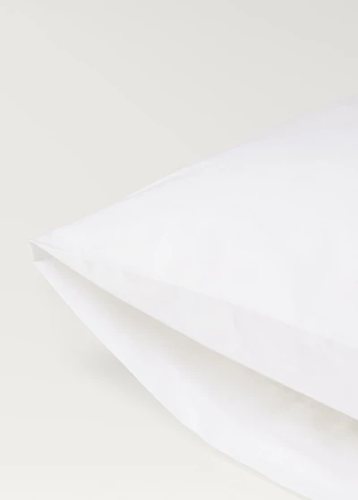 Two cotton percale pillowcases with lace insert 50x75 cm