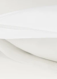 Two cotton percale pillowcases with inset 60x60 cm