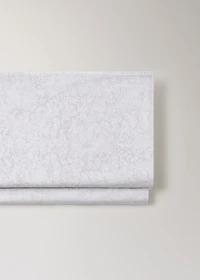 Percale cotton top sheet with a blurred floral print for 150/160 cm bed