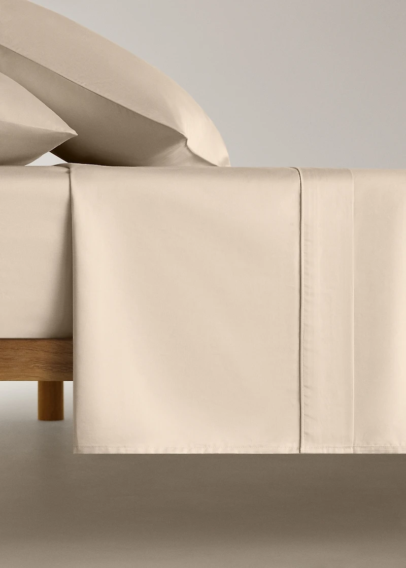 600-thread washed cotton top sheet for 90 cm bed