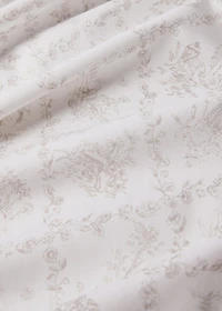 Toile de Jouy percale cotton children's top sheet for 90 cm bed