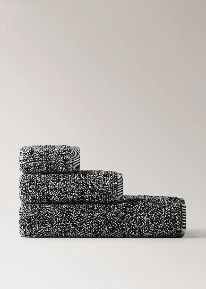 Cotton-blend two-tone bath towel