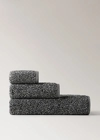 Cotton-blend two-tone bath towel