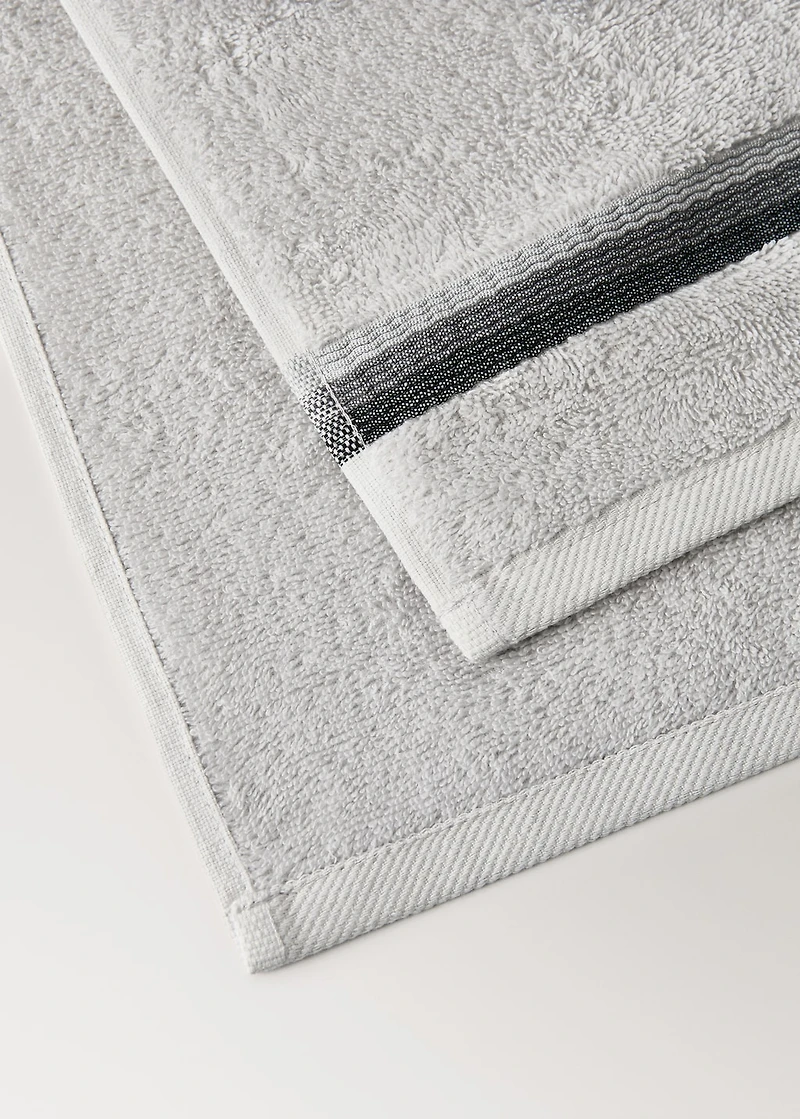 Hand towel with striped trim