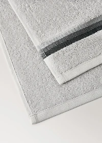 Hand towel with striped trim