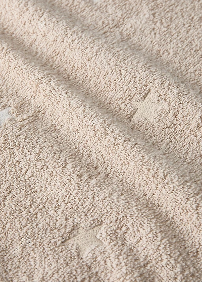 Children's bath towel with glow-in-the-dark stars