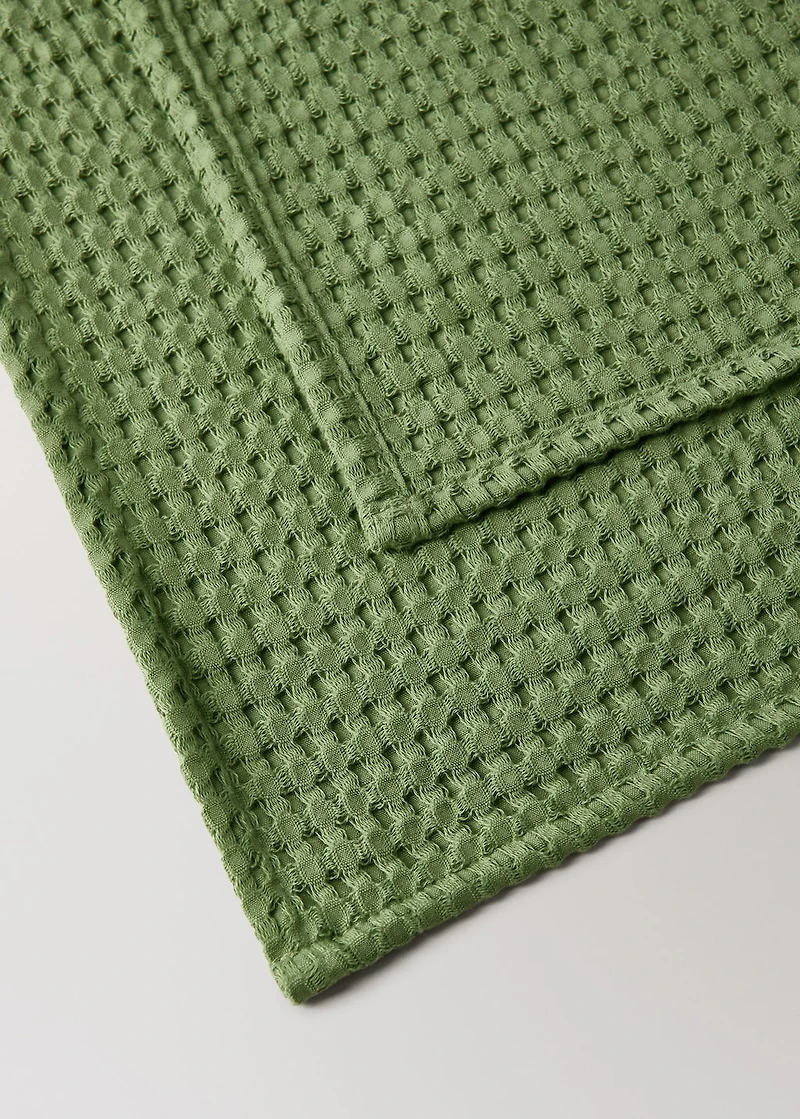 Children's waffle cotton shower towel