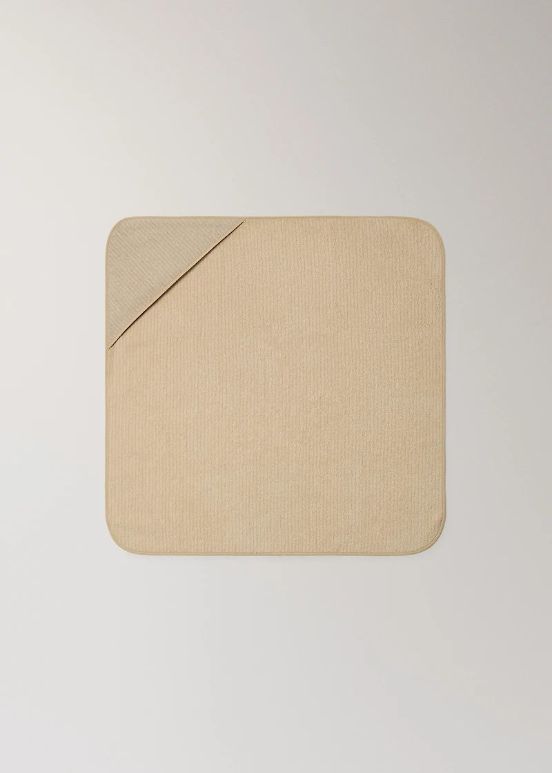 Children's cotton striped bath poncho