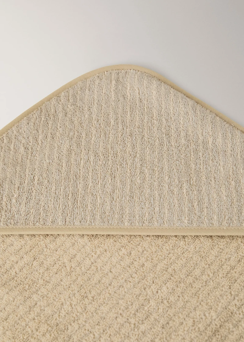 Children's cotton striped bath poncho