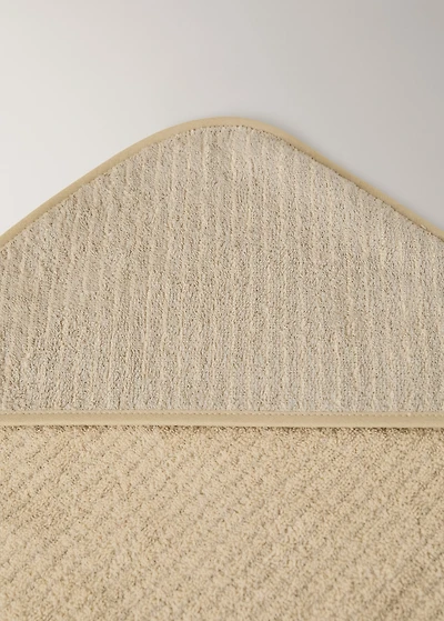 Children's cotton striped bath poncho