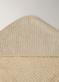 Children's cotton striped bath poncho