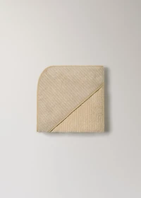 Children's cotton striped bath poncho