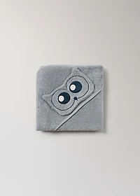 Children's terry bath cape with owl design