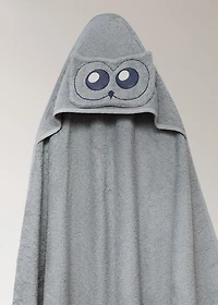 Children's terry bath cape with owl design