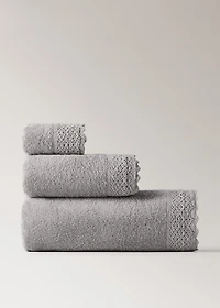 100% cotton lace washbasin towel