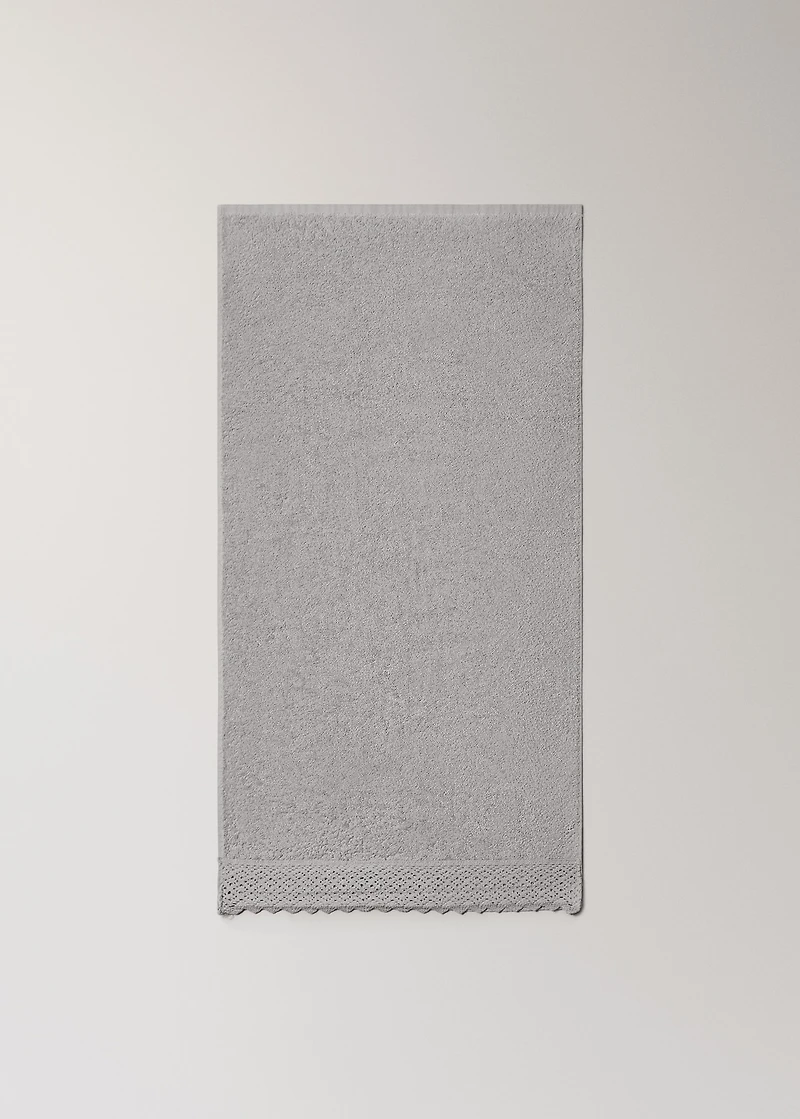 100% cotton lace washbasin towel