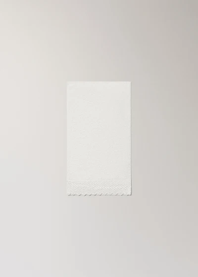 100% cotton guest towel with lace trim