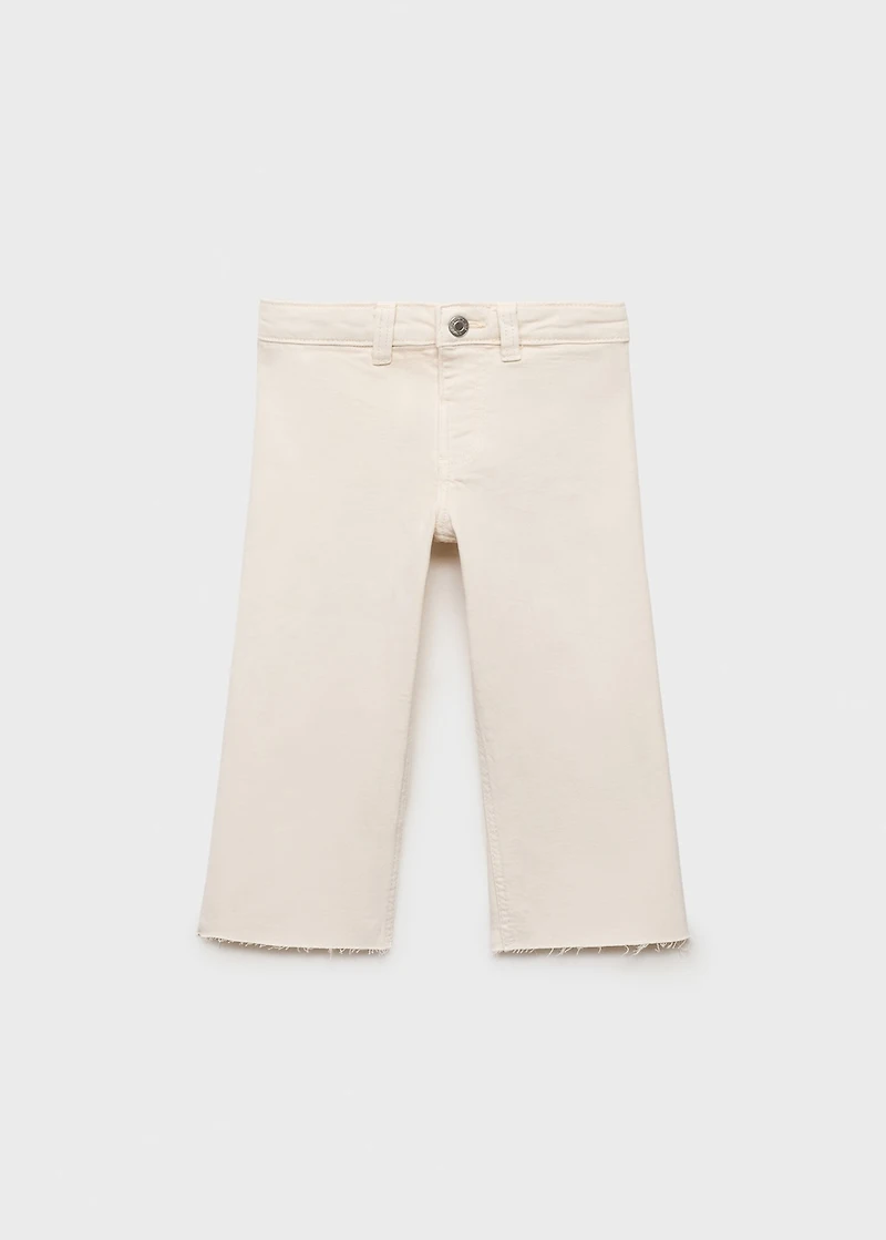 Seamless jeans with frayed hem