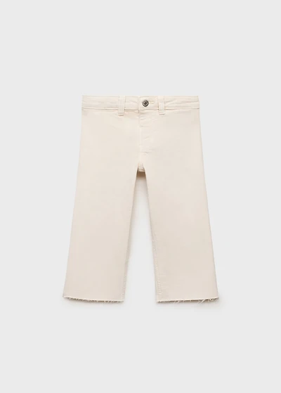 Seamless jeans with frayed hem