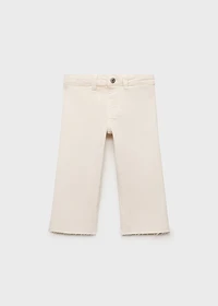 Seamless jeans with frayed hem