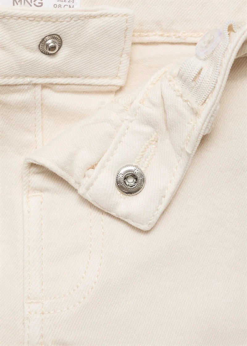 Seamless jeans with frayed hem