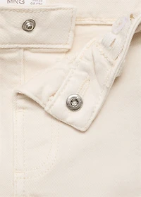 Seamless jeans with frayed hem