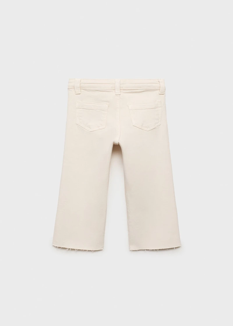 Seamless jeans with frayed hem