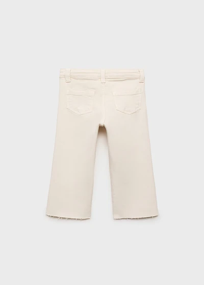 Seamless jeans with frayed hem