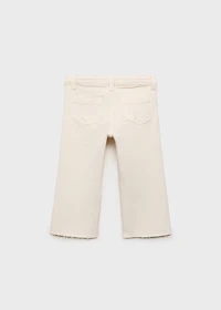 Seamless jeans with frayed hem