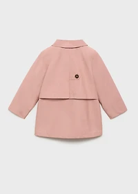 Cotton button-down trench coat