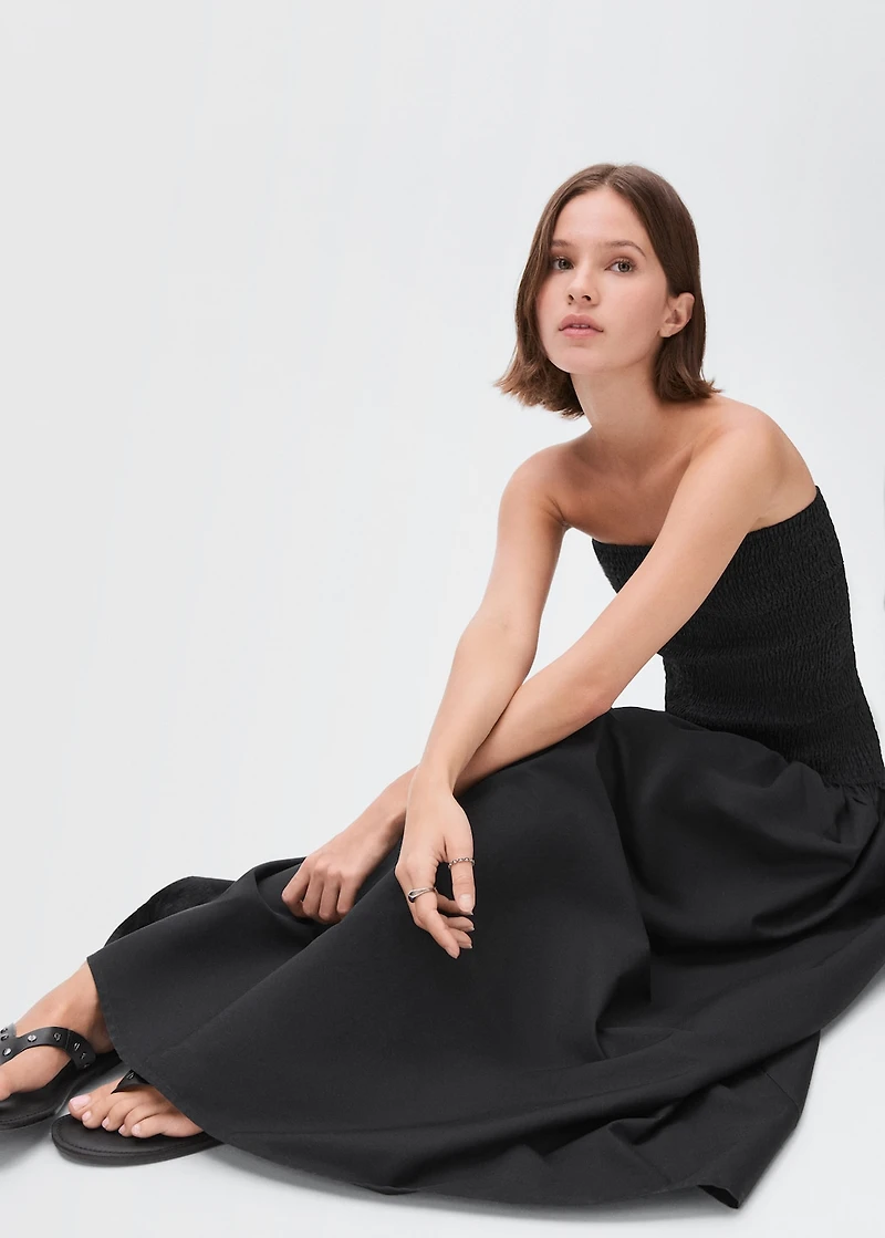 Strapless maxi-dress