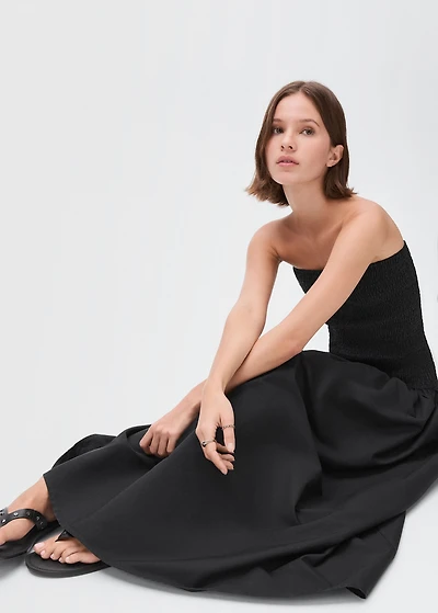 Strapless maxi-dress