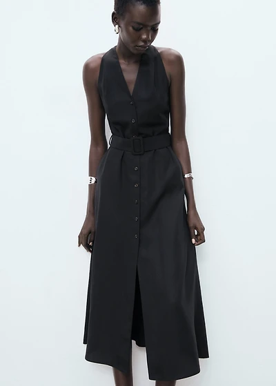 Lyocell dress with belt