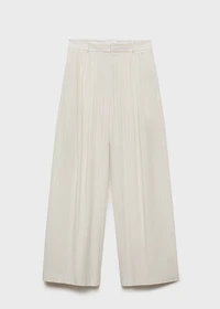 Wide-leg striped pants