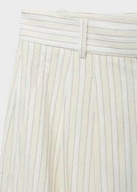 Wide-leg striped pants