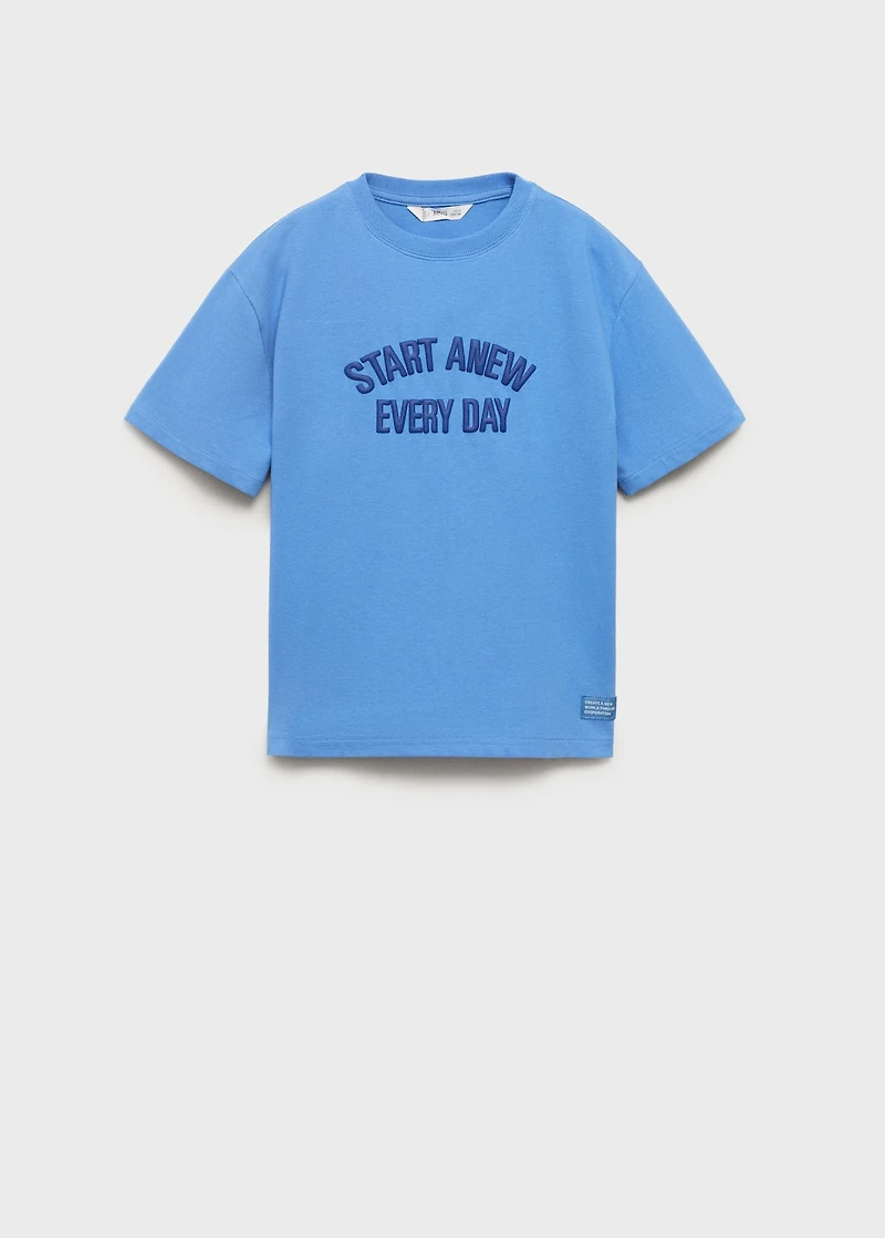 Embossed design T-shirt