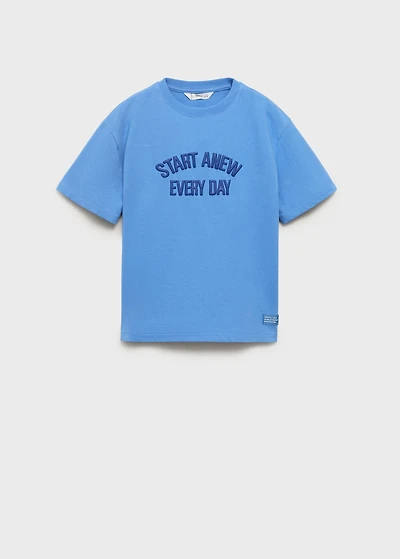 Embossed design T-shirt