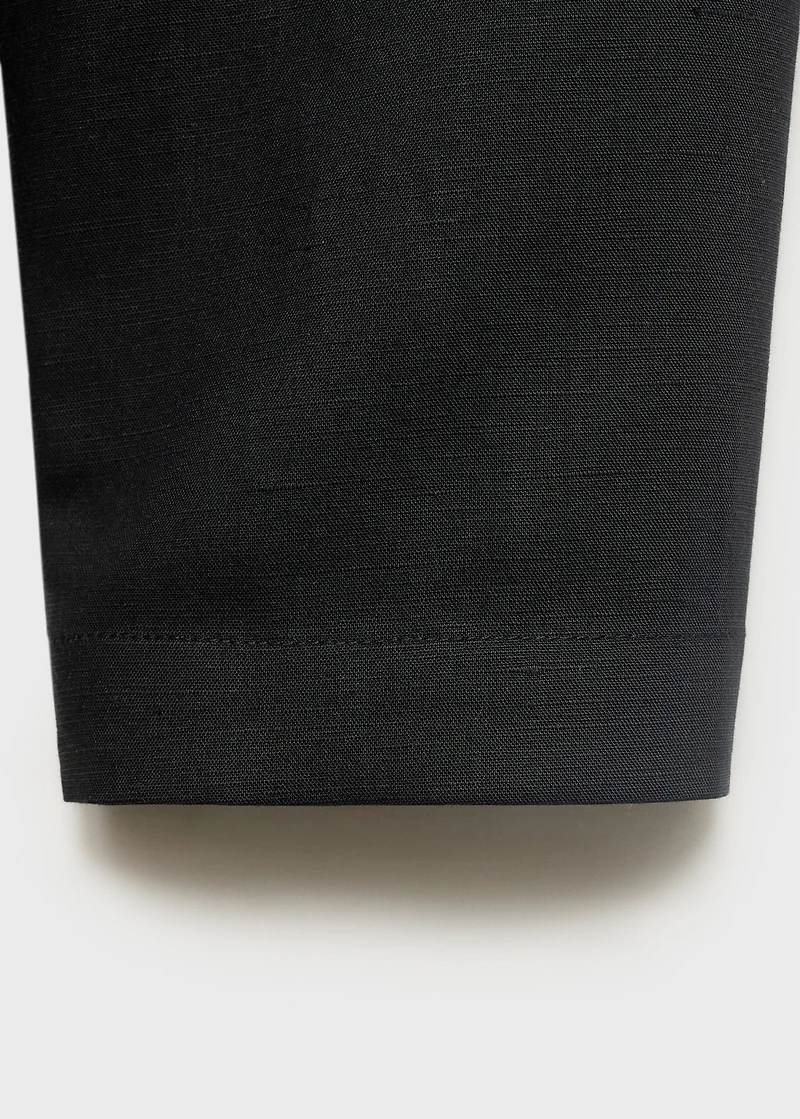 Linen-blend jacket with pockets