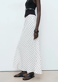 Long polka-dot skirt