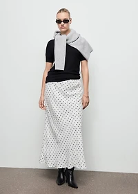 Long polka-dot skirt